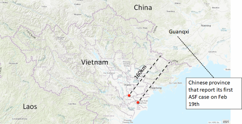 ASF vietnam map